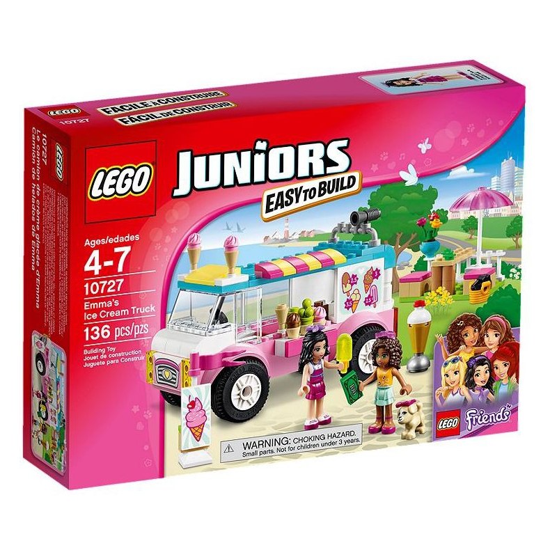 LEGO Juniors 10727 Emma a zmrzlinářská dodávka - Stavebnice
