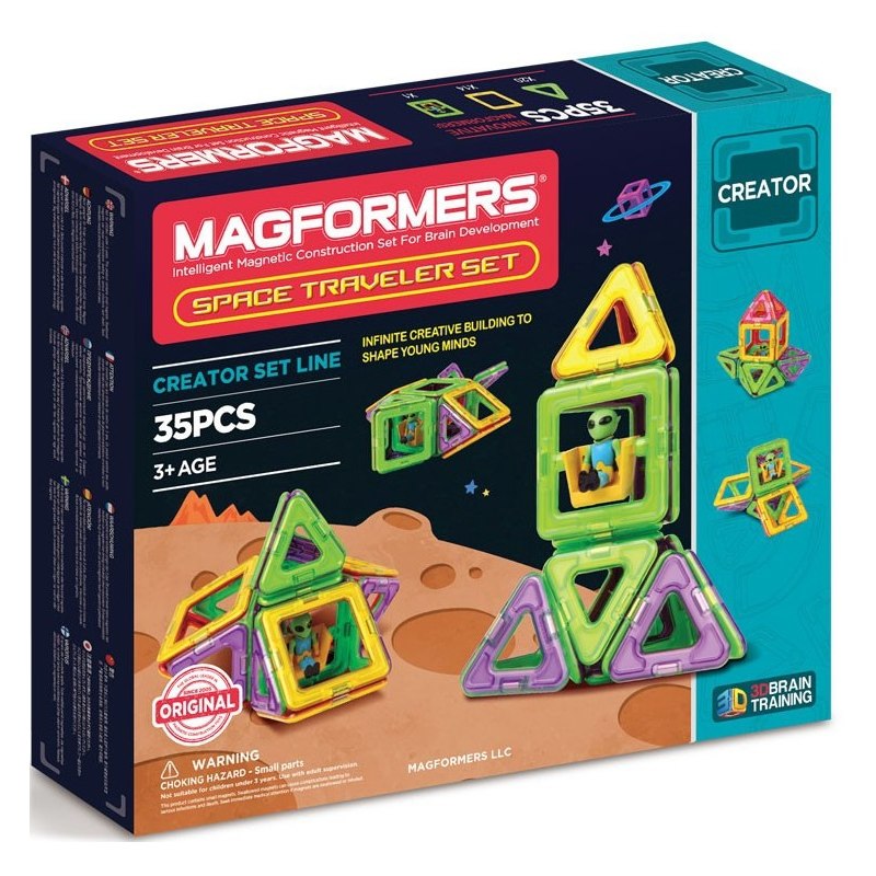 Magformers Space Traveler 35 dílků - Stavebnice