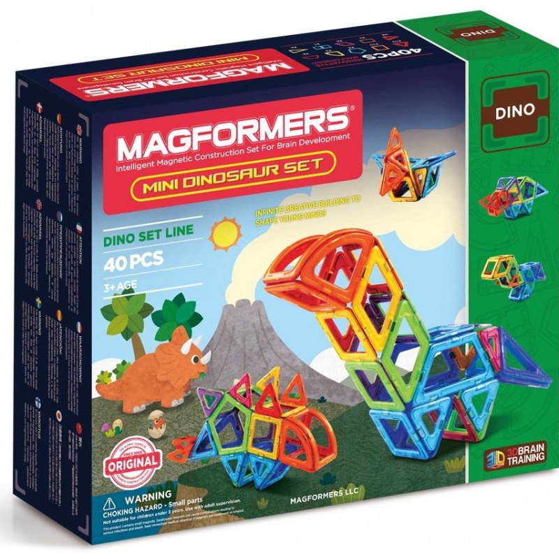 Magformers Mini dinosauři 40 dílků - Stavebnice