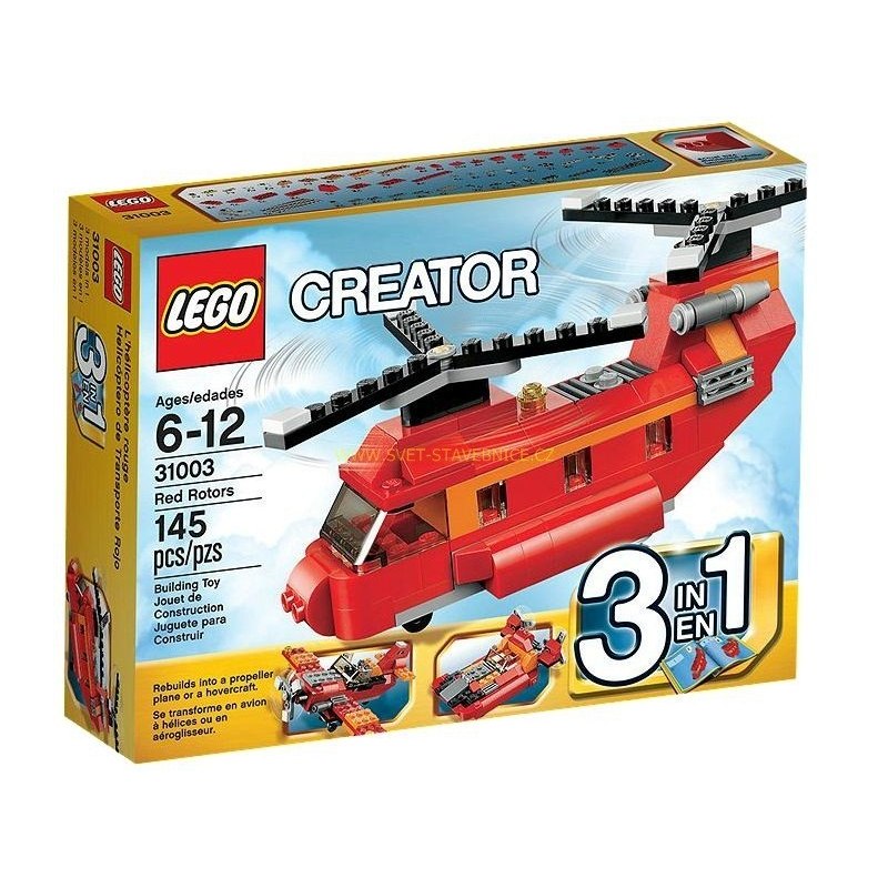 LEGO CREATOR - Červený vrtuľník 31003 - Stavebnice