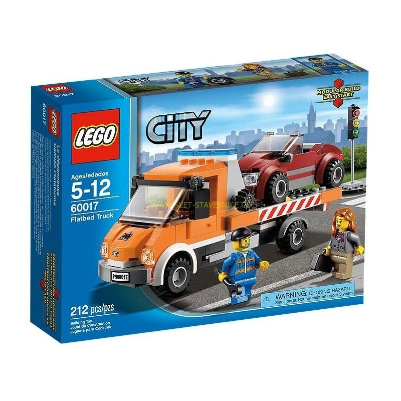 LEGO CITY - Auto s plochou korbou 60017 - Stavebnice