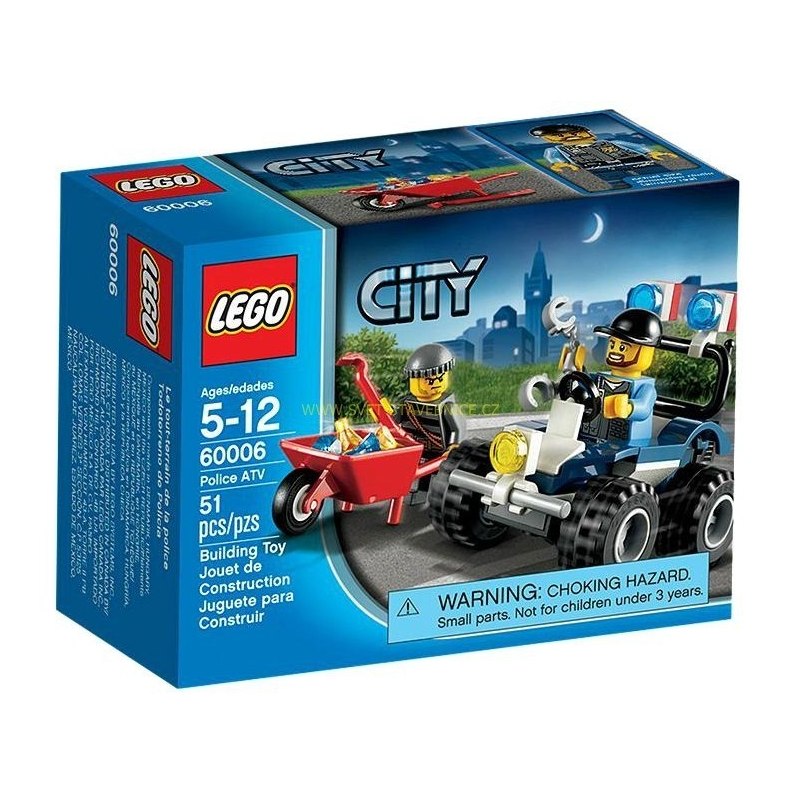LEGO CITY - Policajná štvorkolka 60006 - Stavebnice