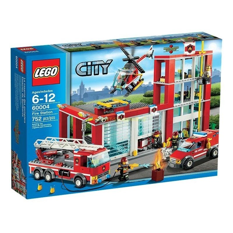 LEGO CITY - Hasičská stanice 60004 - Stavebnice