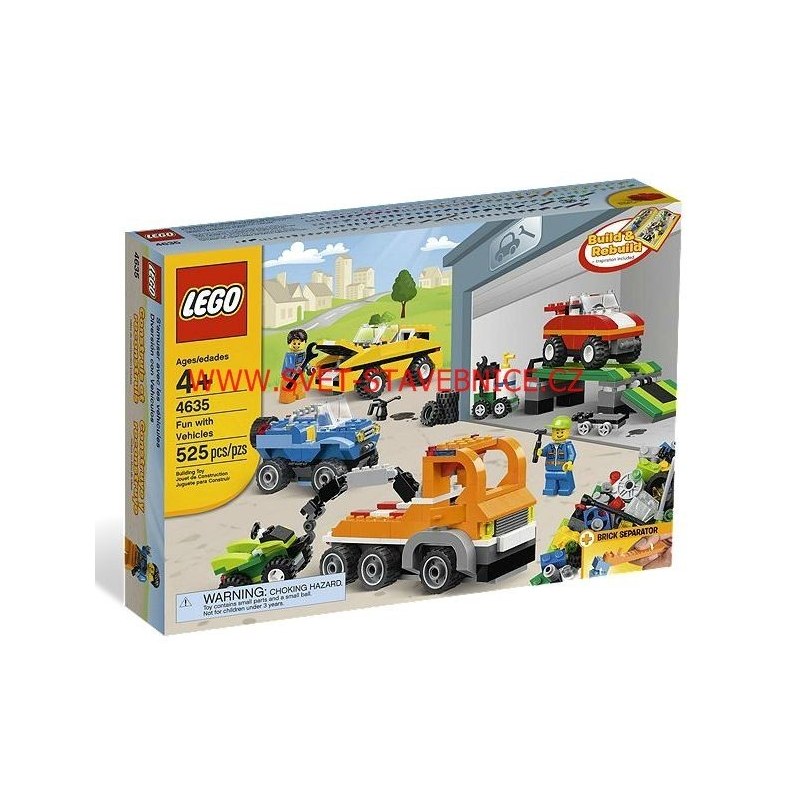 LEGO Kostičky - Bav se s autíčky 4635 - Stavebnice