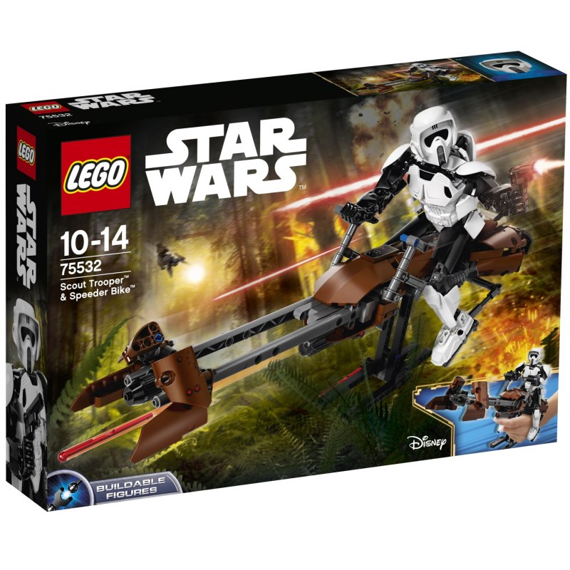 LEGO Star Wars 75532 Prieskumný vojak a speederová motorka - Stavebnice