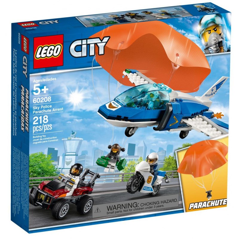LEGO City 60208 Zatčení zloděje s padákem - Stavebnice