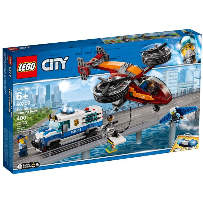 LEGO City 60209 Letecká policie a loupež diamantu - Stavebnice