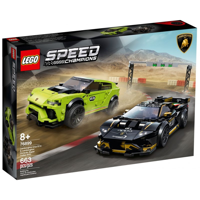 LEGO Speed Champions 76899 Lamborghini Urus ST-X & Lamborghini Huracán Super Trofeo EVO - Stavebnice