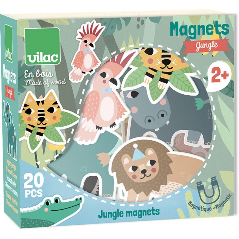 Vilac Drevené magnetky Džungľa - Dřevěná hračka