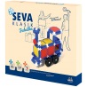 SEVA Klasik - Jednotka je najmenšia zo základného radu Seva. Zo tejto stavebnice je možné postaviť jednoduché stavby - domček, nákladné auto, lietadlo, nábytok a ďalšie. Obsahuje aj 4 kolieska pre vozidlá.