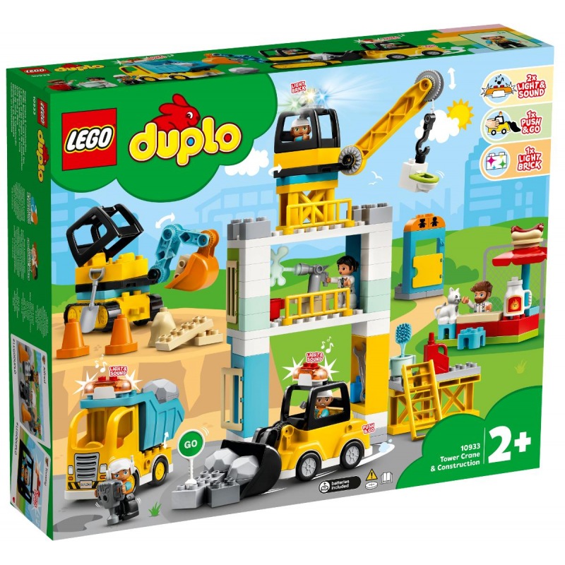 LEGO DUPLO 10933 Stavba s věžovým jeřábem - Stavebnice