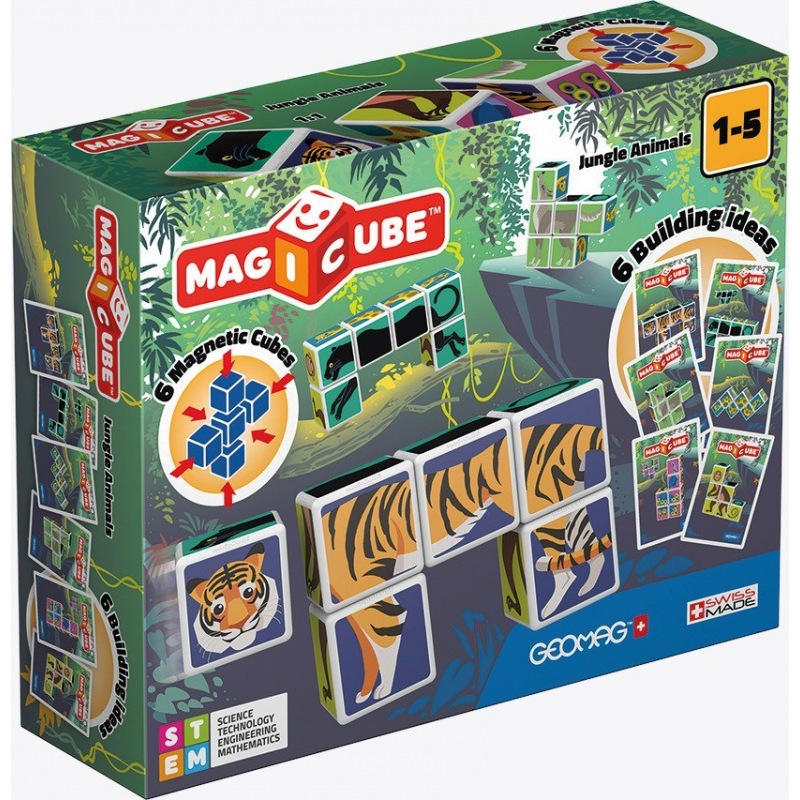 Geomag Magicube - Jungle animals - Stavebnice