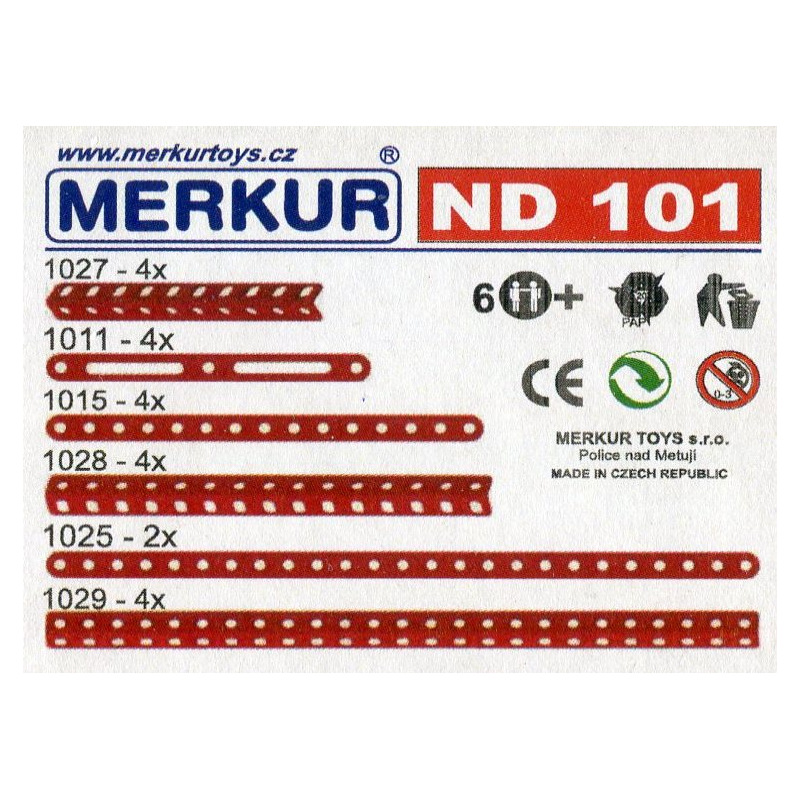 Merkur náhradní díly ND101 pásky a úhelníky - Stavebnice