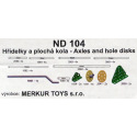 Merkúr náhradné diely ND104 hriadeľky a ploché kolesá