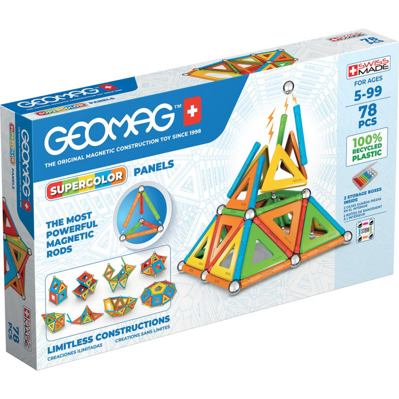 Geomag Supercolor recycled 78 - Stavebnice
