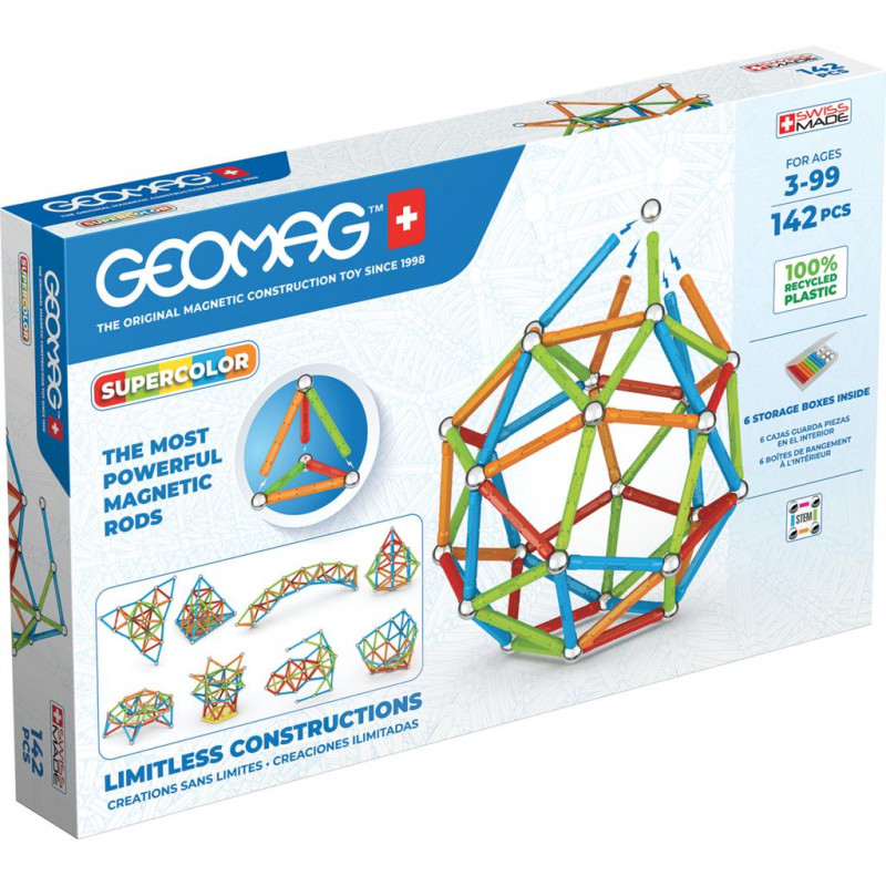 Geomag Supercolor recycled 142 - Stavebnice