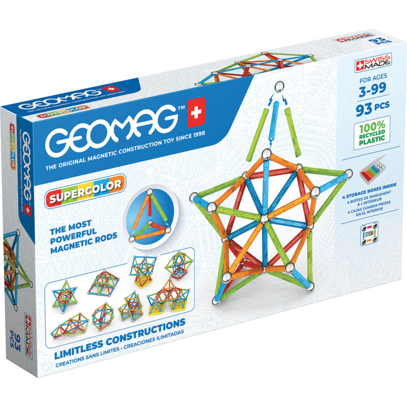 Geomag Supercolor recycled 93 - Stavebnice