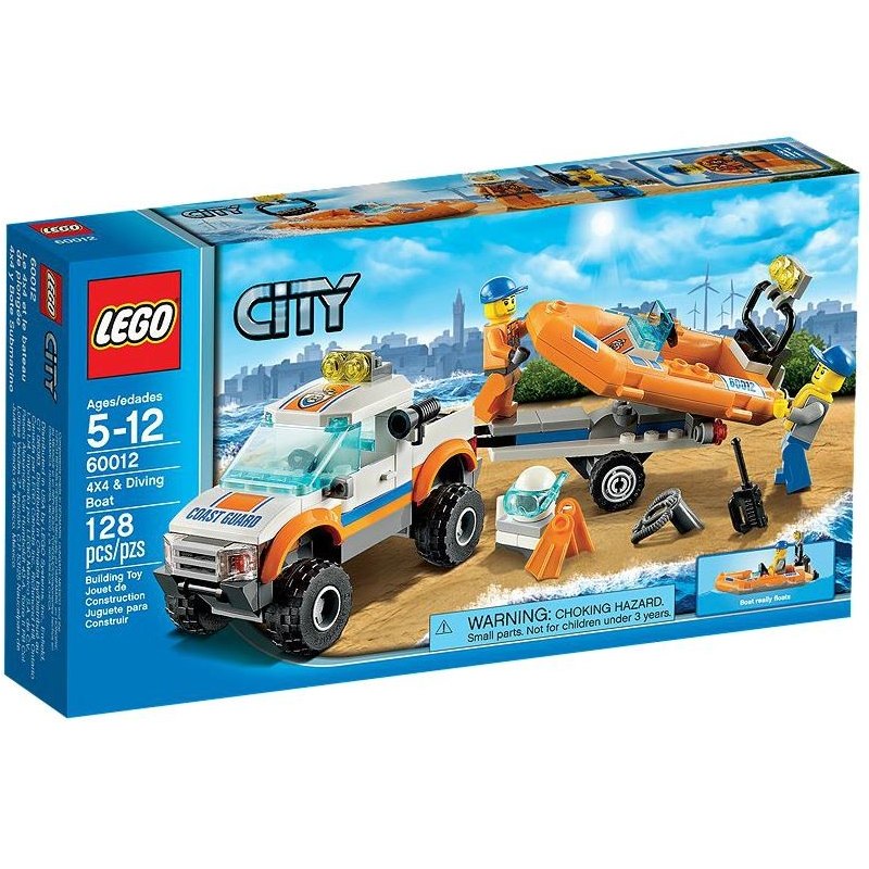 LEGO CITY 60012 - Džíp 4x4 a potápačský čln - Stavebnice