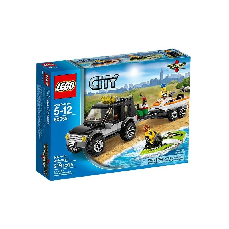 LEGO CITY 60058 - SUV s vodním skútrem - Stavebnice