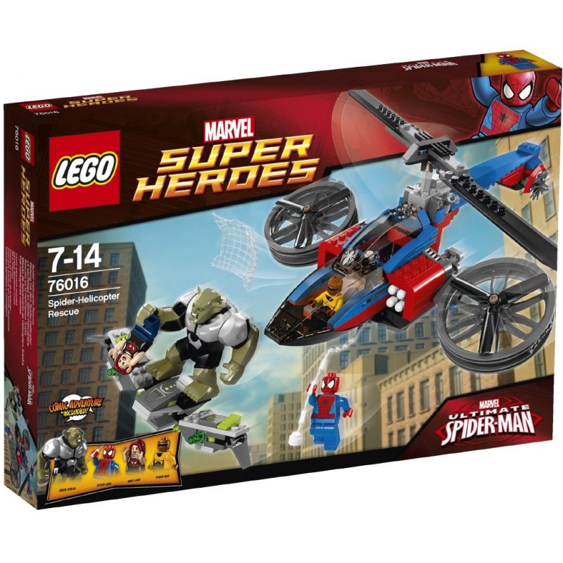 LEGO Super Heroes 76016 - Pavoučí záchranný vrtulník - Stavebnice