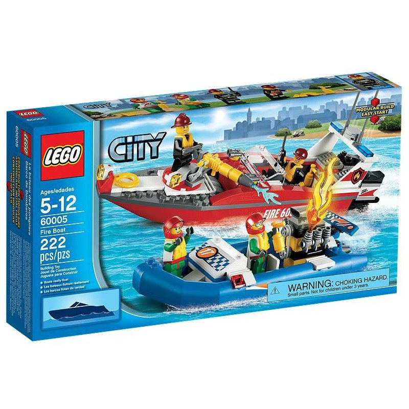 LEGO CITY 60005 - Hasičský člun - Stavebnice