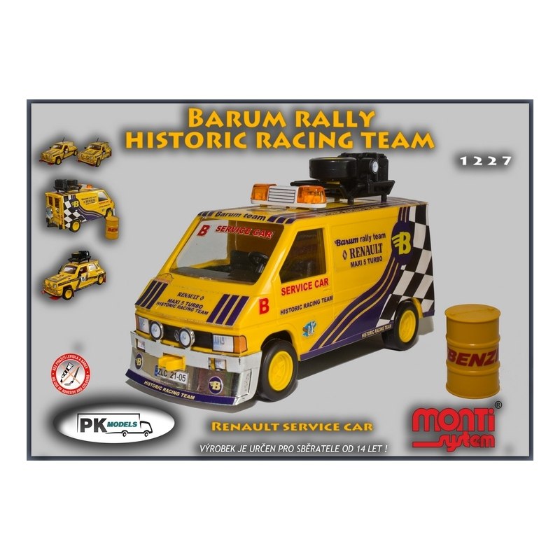 Monti System MS 1227 - Renault Barum rally Historic Racing team 1:35 - Stavebnice