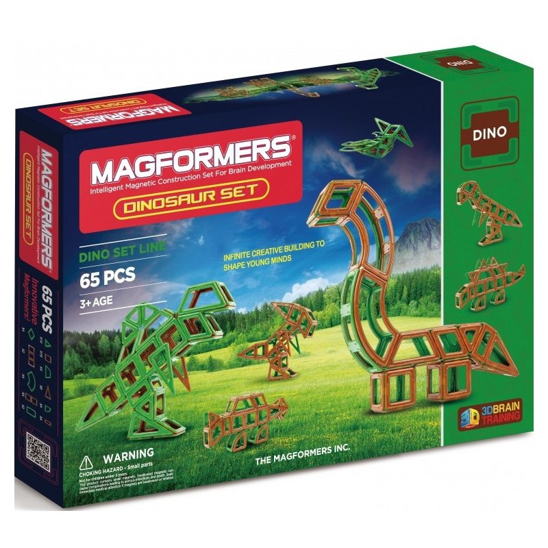 Magformers Dinosauři 65 dílků - Stavebnice