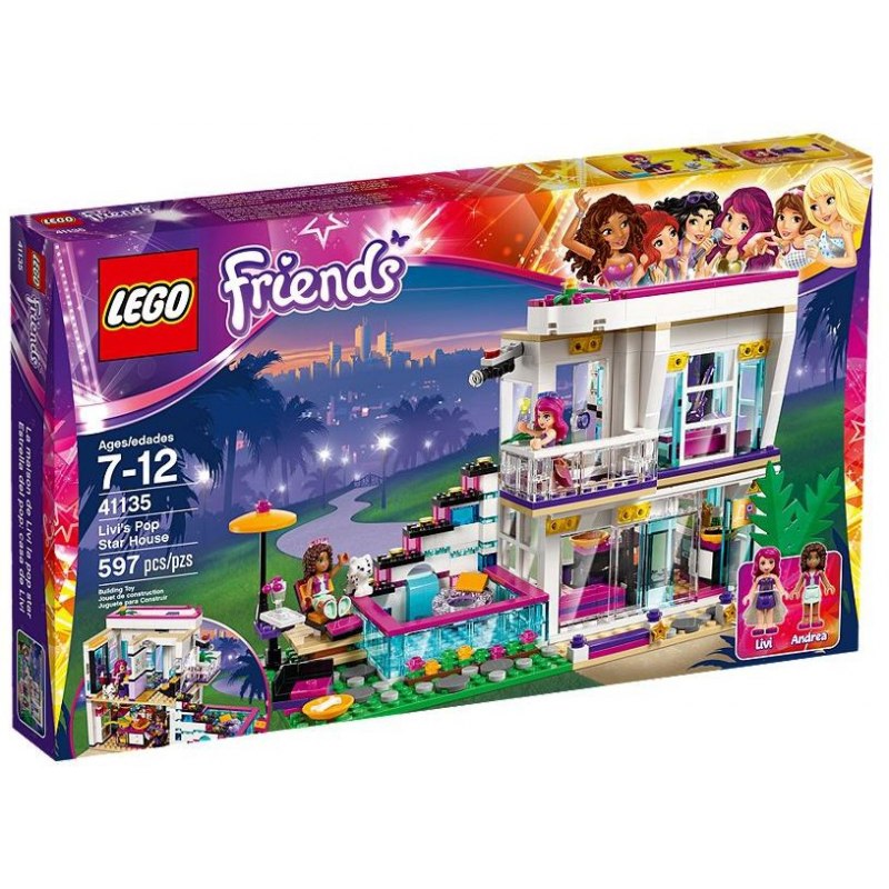 LEGO Friends 41135 Livi a její dům popové hvězdy - Stavebnice