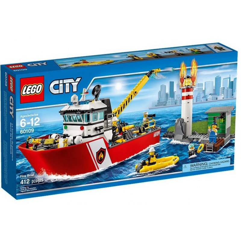 LEGO City 60109 Hasičský člun - Stavebnice