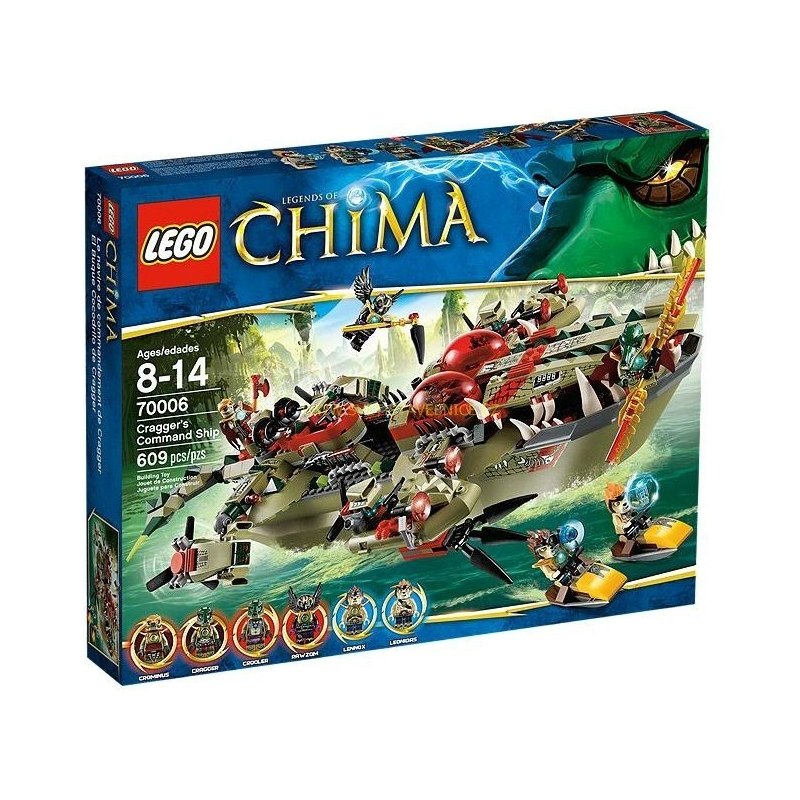 LEGO CHIMA - Craggerov krokodílí čln 70006 - Stavebnice